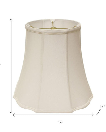 White Monay Shantung Silk Bell Lamp Shade