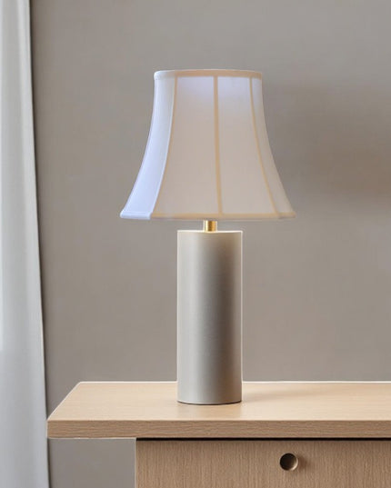 White Monay Shantung Silk Bell Lamp Shade