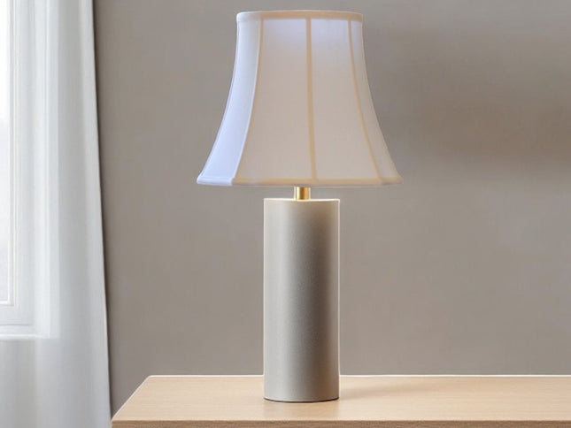 White Monay Shantung Silk Bell Lamp Shade