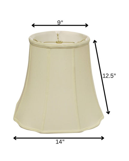 Ivory Monay Shantung Silk Bell Lamp Shade
