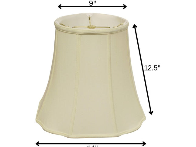 Ivory Monay Shantung Silk Bell Lamp Shade