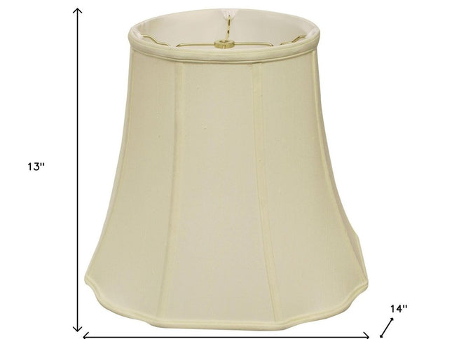 Ivory Monay Shantung Silk Bell Lamp Shade