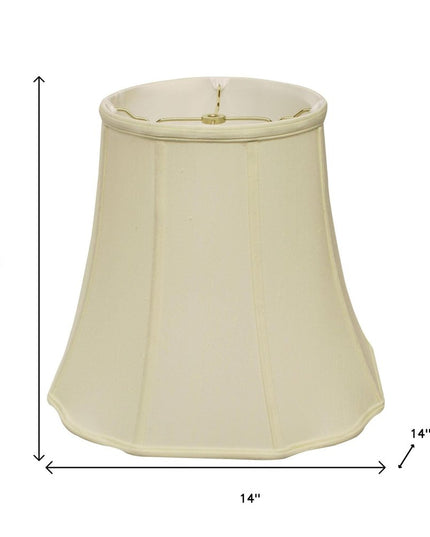 Ivory Monay Shantung Silk Bell Lamp Shade