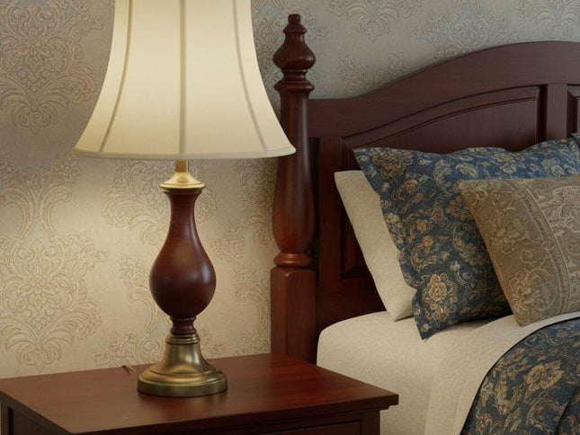 Ivory Monay Shantung Silk Bell Lamp Shade