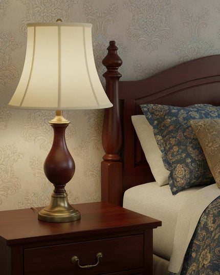 Ivory Monay Shantung Silk Bell Lamp Shade