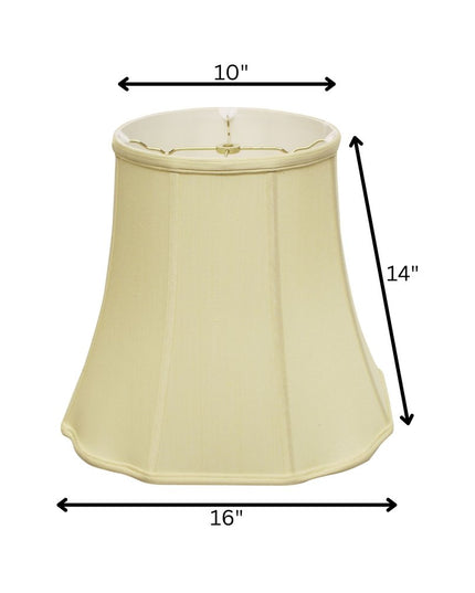 Antiqued White Monay Shantung Silk Bell Lamp Shade