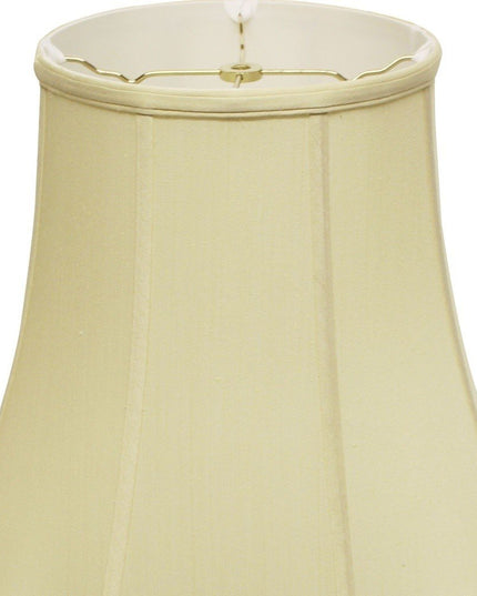 Antiqued White Monay Shantung Silk Bell Lamp Shade