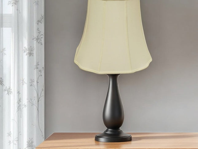 Ivory Monay Shantung Silk Bell Lamp Shade