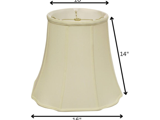 Ivory Monay Shantung Silk Bell Lamp Shade