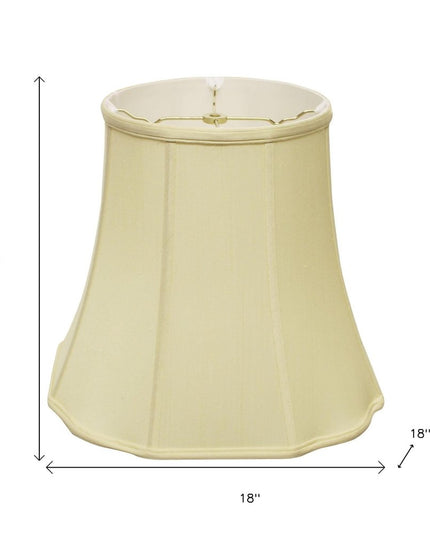 Antiqued White Monay Shantung Silk Bell Lamp Shade