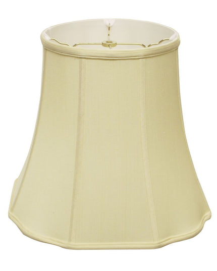 Antiqued White Monay Shantung Silk Bell Lamp Shade