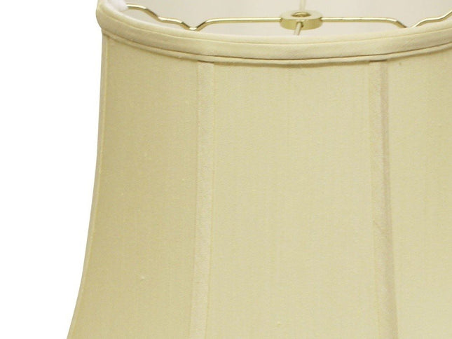 Antiqued White Monay Shantung Silk Bell Lamp Shade