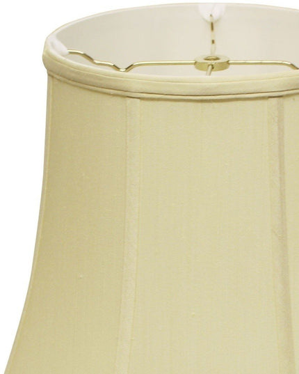 Antiqued White Monay Shantung Silk Bell Lamp Shade