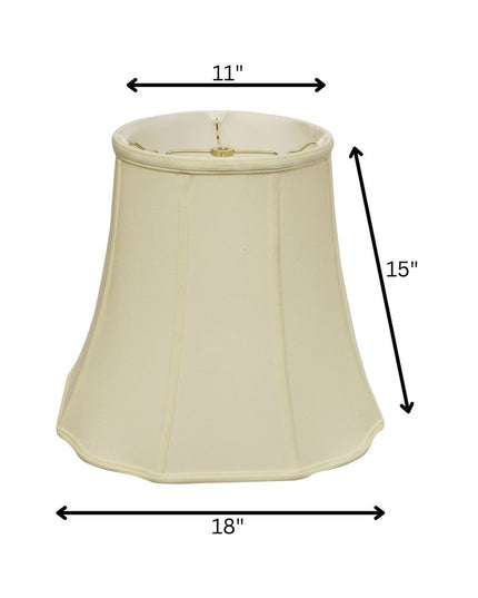 Ivory Monay Shantung Silk Bell Lamp Shade