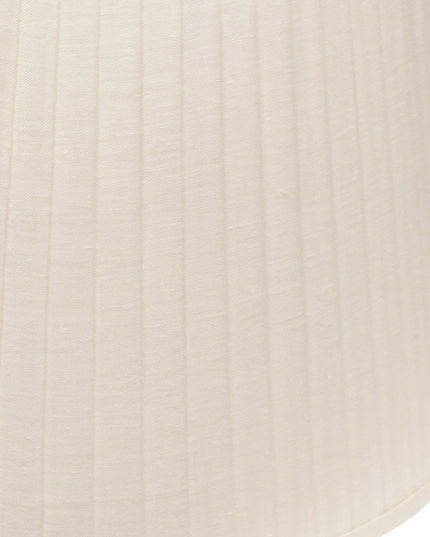 White Linen Pleated Oval Lamp Shade