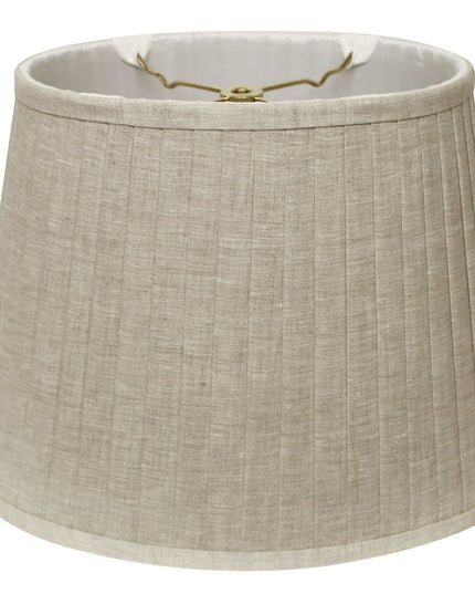 16" Cream Slanted Oval Linen Lampshade