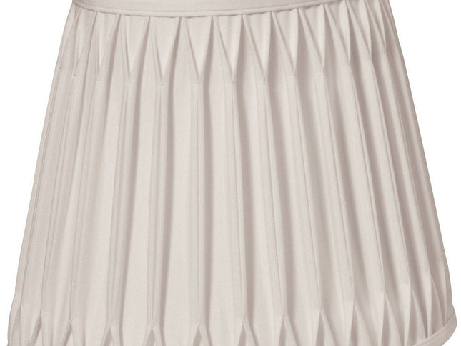 18" Cream Oval Smocked Pleat Shantung Lampshade