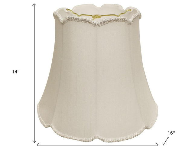 White Monay Shantung Silk Empire Lamp Shade