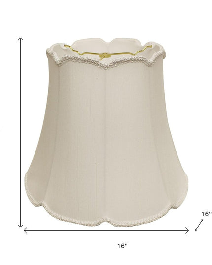 White Monay Shantung Silk Empire Lamp Shade