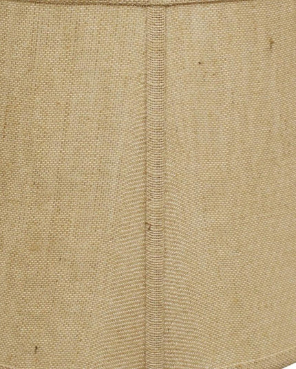 13" Golden Fiber Drum Throwback Burlap Lampshade