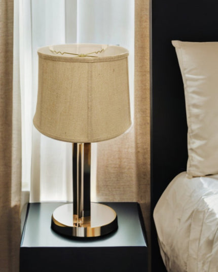 13" Golden Fiber Drum Throwback Burlap Lampshade