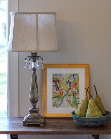 Cream Linen Drum Lamp Shade