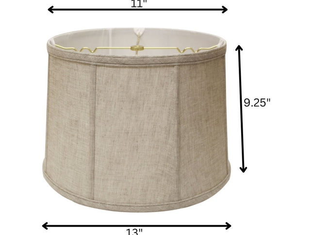 Cream Linen Drum Lamp Shade