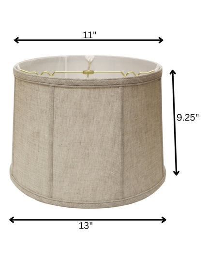Cream Linen Drum Lamp Shade
