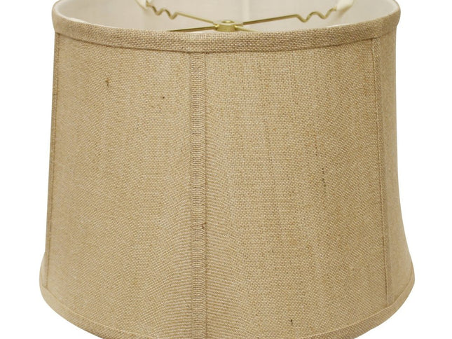 Gold Burlap Drum Lamp Shade