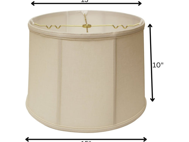 Vanilla Linen Drum Lamp Shade