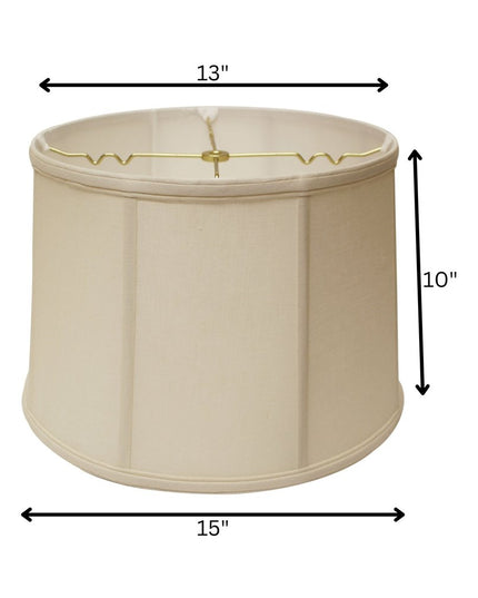 Vanilla Linen Drum Lamp Shade