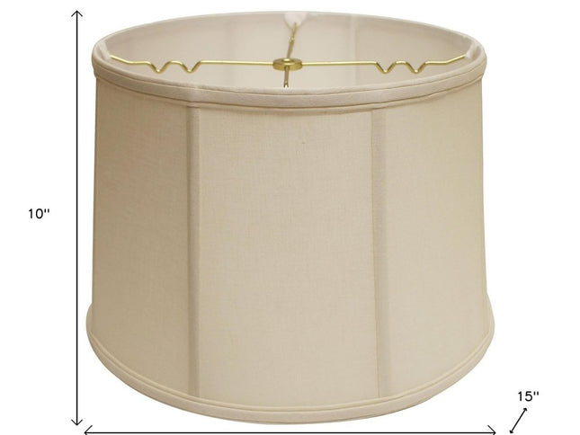 Vanilla Linen Drum Lamp Shade
