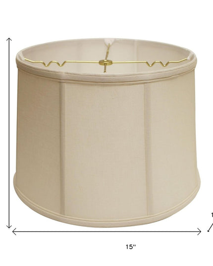 Vanilla Linen Drum Lamp Shade