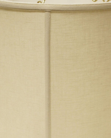 15" Pale Brown Throwback Drum Linen Lampshade