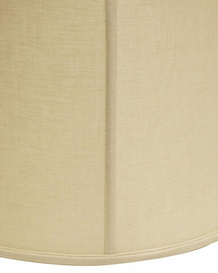 15" Pale Brown Throwback Drum Linen Lampshade