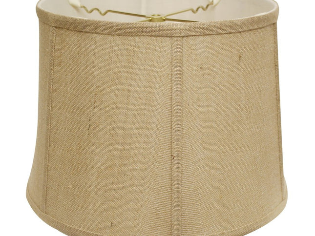 17" Golden Fiber Throwback Drum Burlap Lampshade