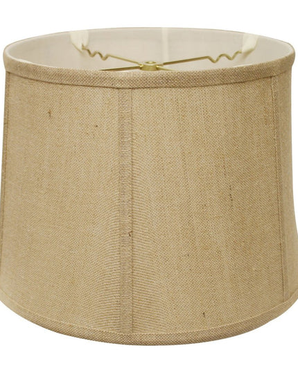 17" Golden Fiber Throwback Drum Burlap Lampshade