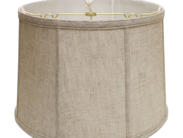 17" Cream Throwback Drum Linen Lampshade
