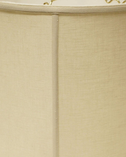 17" Pale Brown Throwback Drum Linen Lampshade