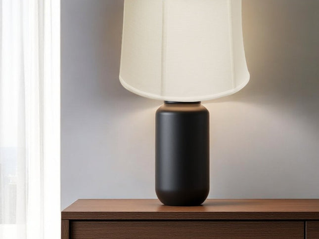 White Linen Drum Lamp Shade