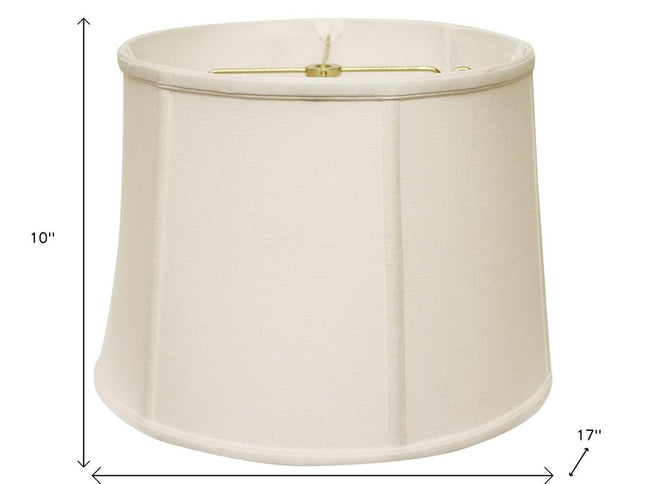 White Linen Drum Lamp Shade