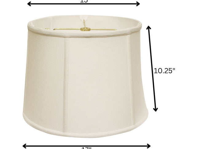 White Linen Drum Lamp Shade