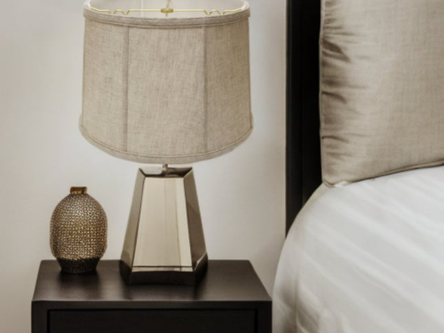 Cream Linen Drum Lamp Shade