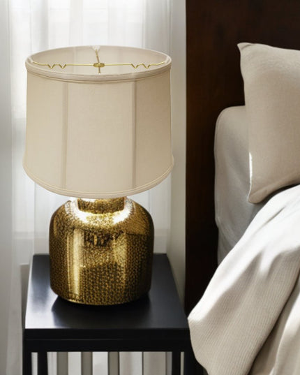 19" Off White Throwback Drum Linen Lampshade