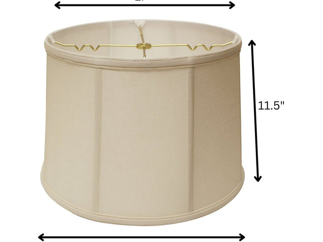 19" Off White Throwback Drum Linen Lampshade