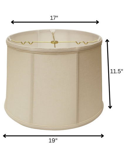 19" Off White Throwback Drum Linen Lampshade