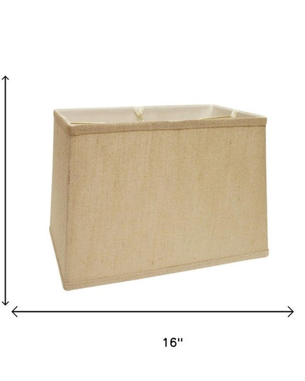 16" Golden Fiber Throwback Rectangle Burlap Lampshade