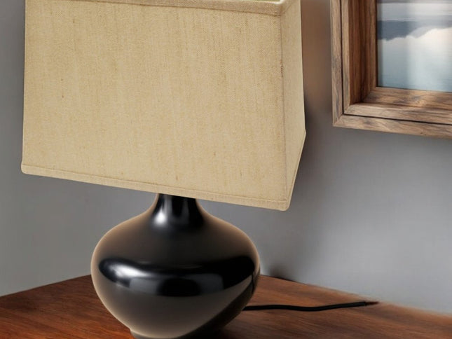 Gold Burlap Lamp Shade