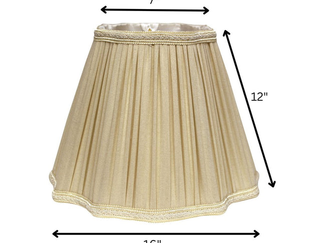 Taupe Shantung Silk Square Lamp Shade