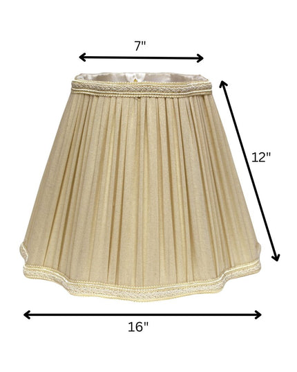 Taupe Shantung Silk Square Lamp Shade
